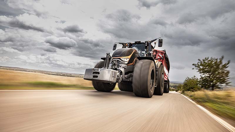 Valtra tractor on road